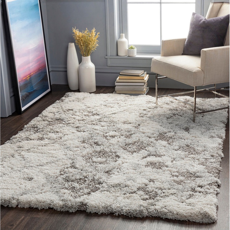 Dittman Geometric Gray/White Area Rug Wade Logan Rug Size: Rectangle 8’10” x 12′