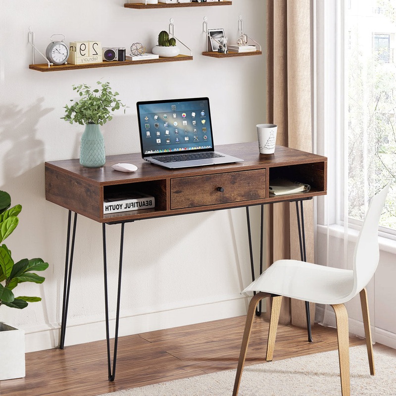 Kempst Home Office Computer Writing Desk Trent Austin Design Color: Brown