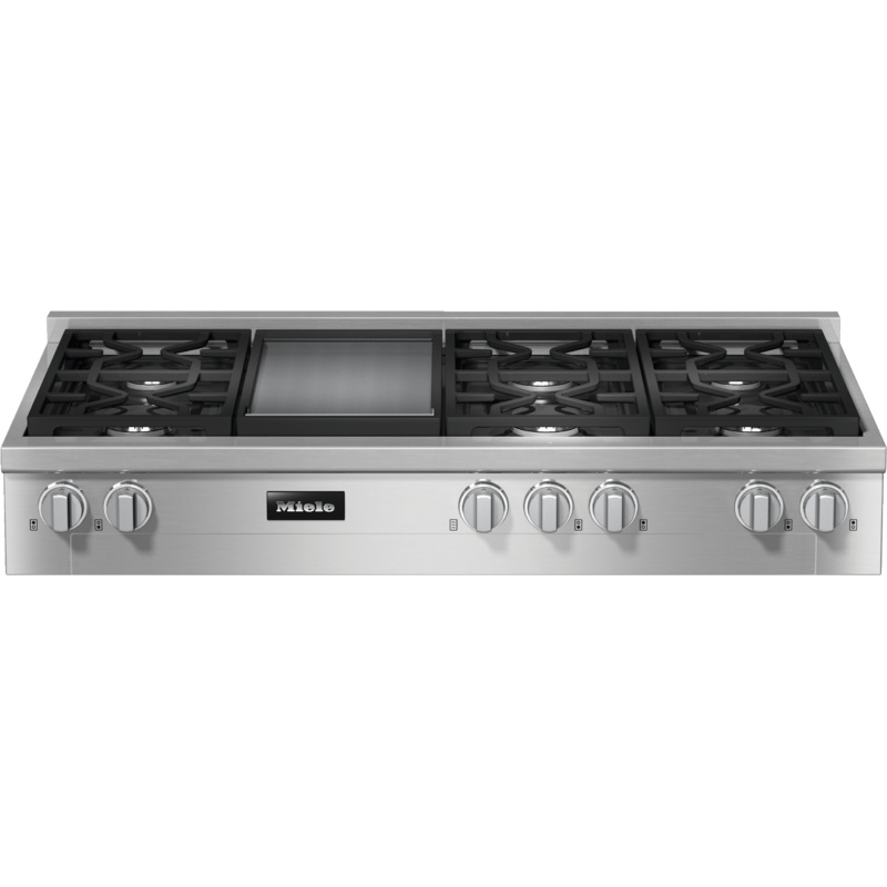 Miele KMR13563LPGDEDSTCLSTCLEANSTEEL Kmr 1356-3Lp Gd Edst/Clst – Rangetop With Burners And Griddle For Versatility And Performance