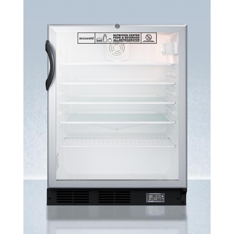Summit SCR600BGLBINZADA 24″ Wide Built-in All-refrigerator, ADA Compliant