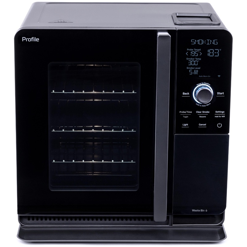 P9SBAAS6VBB GE Profile Smart Indoor Pellet Smoker