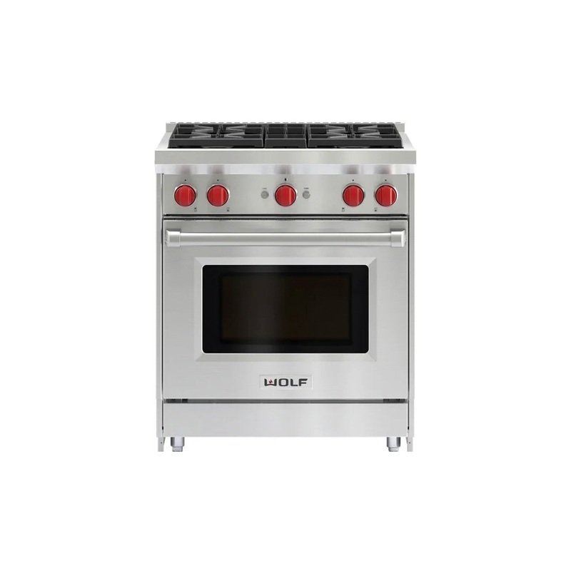 Wolf Certified GR304 30″ Stainless Steel Pro-Style Gas Range
