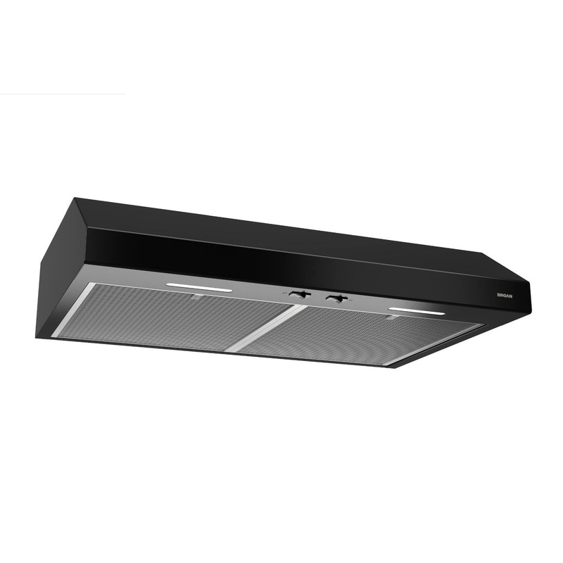 BCSEK130BL Broan 30-Inch Convertible Under-Cabinet Range Hood, ENERGY STAR, 300 Max Blower CFM, Black