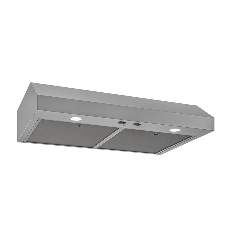 Broan GLA1243SS Glacier 24-Inch 350 MAX Blower CFM 1.5 Sones Stainless Steel Range Hood