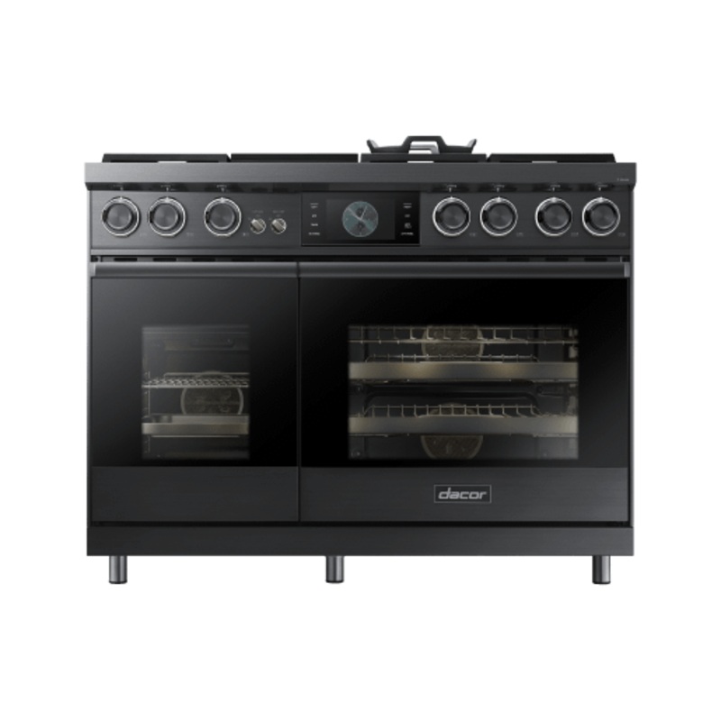 Dacor DOP48M96DLM 48″ Pro Dual-Fuel Steam Range, Graphite Stainless Steel, Natural Gas