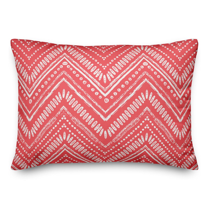 Outdoor Rectangular Pillow Designs Direct Creative Group Color: Red/Cream