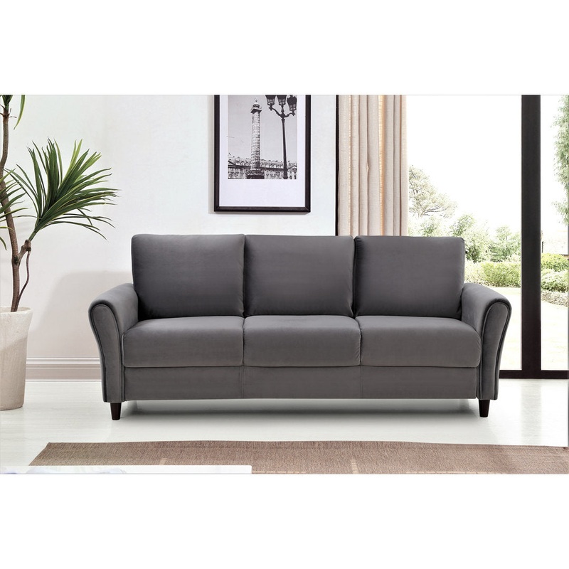 William Street Flared Arm Sofa House of Hampton Size: 33.46″ x 80.31″ x 30.32″ Fabric: Gray