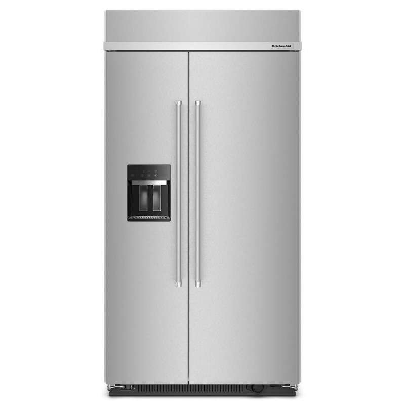 Kitchenaid KBSD702MSS 25.1 Cu. Ft. 42″ Built-In Side-by-Side Refrigerator with Ice and Water Dispenser