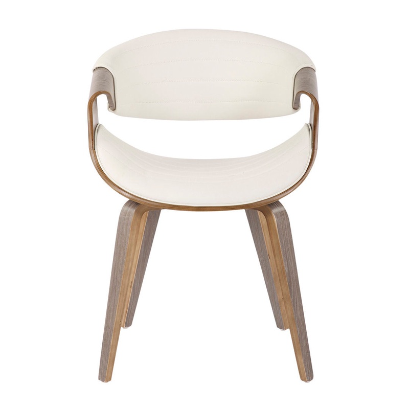 Tejeda Upholstered Arm Chair Mercury Row Upholstery Color: White, Leg Color: Gray