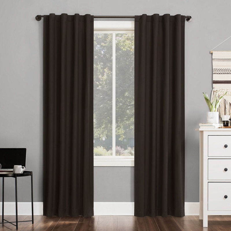 Wayfair Basics Thermal 100% Blackout Back Tab/Rod Pocket Curtain Panel Wayfair Basics Curtain Color: Cocoa Size per Panel: 40″ W x 96″ L
