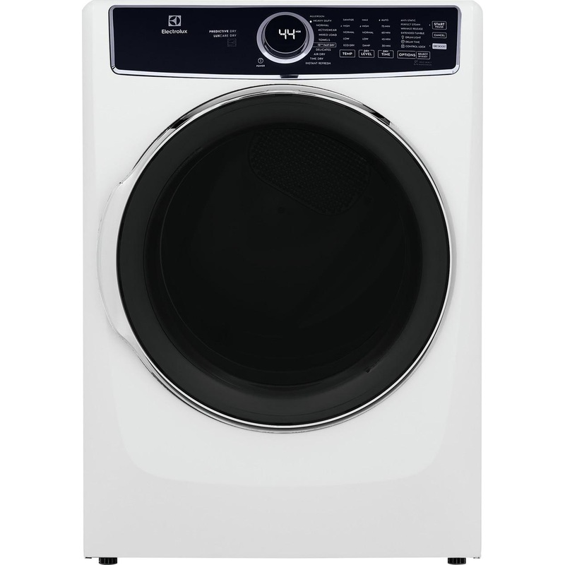 Electrolux ELFG7637AW Front Load Perfect Steam Gas Dryer with LuxCare Dry and Instant Refresh – 8.0 Cu. Ft.