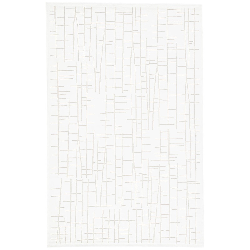 Palmer Abstract White & Cream Area Rug