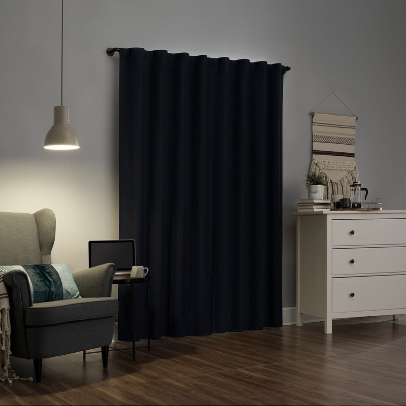 Wayfair Basics Thermal 100% Blackout Back Tab/Rod Pocket Curtain Panel Wayfair Basics Curtain Color: Navy Size per Panel: 40″ W x 96″ L