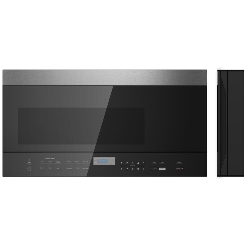 Xo Appliance XOOTR30BS 30″ W Otr Microwave Oven – 1000W 1.6 Cu Ft – Black W Ss Trim